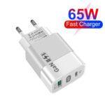 Chargeur secteur Techsuit (CHPD131) GaN, USB, Type-C, Charge rapide, 65W   - White – Image 2