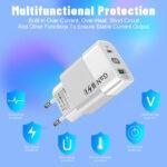 Chargeur secteur Techsuit (CHPD131) GaN, USB, Type-C, Charge rapide, 65W   - White – Image 3