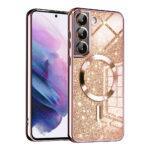 Coque Techsuit Luxury Glitter MagSafe pour Samsung Galaxy S22 - Rose Gold