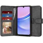 Étui portefeuille Techsuit Diary Book pour Samsung Galaxy A15 4G / A15 5G - Black