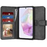 Étui portefeuille Techsuit Diary Book pour Samsung Galaxy A35 - Black