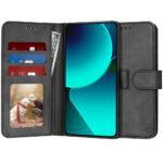 Étui portefeuille Techsuit Diary Book pour Xiaomi 13T / 13T Pro - Black