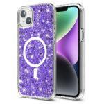 Coque Techsuit Sparkly Glitter MagSafe pour iPhone 14 Plus / iPhone 15 Plus - Purple