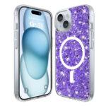 Coque Techsuit Sparkly Glitter MagSafe pour iPhone 15 Plus - Purple