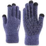 Gants pour écran tactile iWarm (ST0018) en laine de qualité supérieure, taille 23 cm   - Blue – Image 2