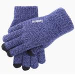 Gants pour écran tactile iWarm (ST0018) en laine de qualité supérieure, taille 23 cm   - Blue – Image 3