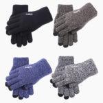 Gants pour écran tactile iWarm (ST0018) en laine de qualité supérieure, taille 23 cm   - Blue – Image 6