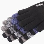 Gants pour écran tactile iWarm (ST0005) double couche en velours/acrylique, taille 21 cm   - Gray – Image 6