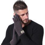 Gants pour écran tactile iWarm (ST0007) en laine de qualité supérieure   - Gray – Image 3