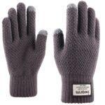 Gants pour écran tactile iWarm (ST0007) en laine de qualité supérieure   - Gray – Image 4