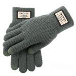 Gants pour écran tactile iWarm (ST0007) en laine de qualité supérieure   - Green – Image 3