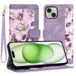 Étui portefeuille Techsuit FlipCraft pour iPhone 15 Plus - Mysterious Purple