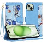 Étui portefeuille Techsuit FlipCraft pour iPhone 15 Plus - Vibrant Blue