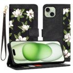Étui portefeuille Techsuit FlipCraft pour iPhone 15 Plus - Flowers of the Dawn