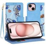 Étui portefeuille Techsuit FlipCraft pour iPhone 15 - Vibrant Blue