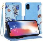 Étui portefeuille Techsuit FlipCraft pour iPhone X / iPhone XS - Vibrant Blue