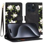 Étui portefeuille Techsuit FlipCraft pour iPhone 15 Pro - Flowers of the Dawn