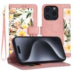 Étui portefeuille Techsuit FlipCraft pour iPhone 15 Pro - Sweetheart Pink