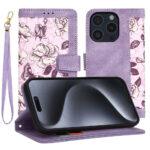 Étui portefeuille Techsuit FlipCraft pour iPhone 15 Pro - Mysterious Purple