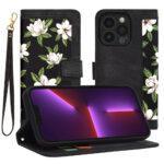 Étui portefeuille Techsuit FlipCraft pour iPhone 13 Pro - Flowers of the Dawn