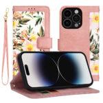 Étui portefeuille Techsuit FlipCraft pour iPhone 14 Pro - Sweetheart Pink