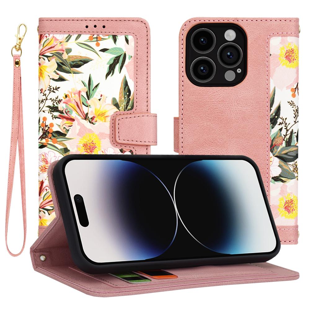 1454851 Étui portefeuille Techsuit FlipCraft pour iPhone 14 Pro - Sweetheart Pink – Image 1