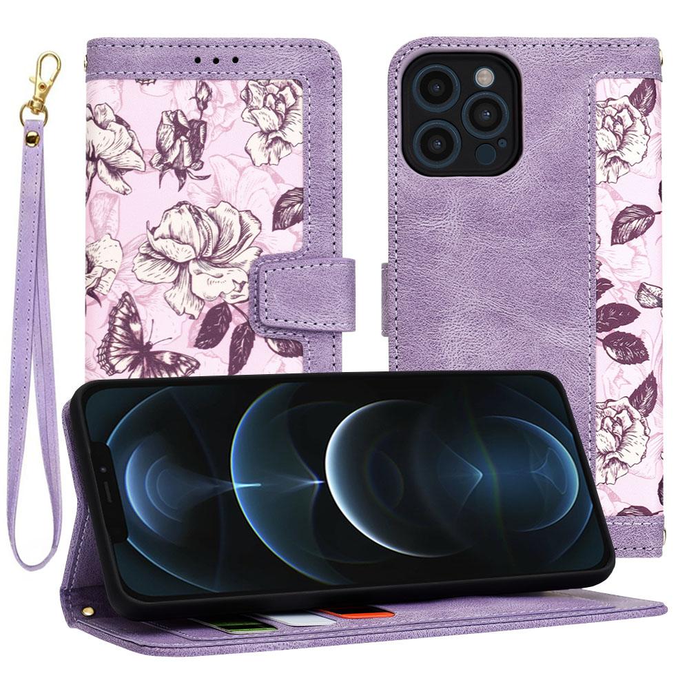 1457347 Étui portefeuille Techsuit FlipCraft pour iPhone 12 Pro Max - Mysterious Purple – Image 1