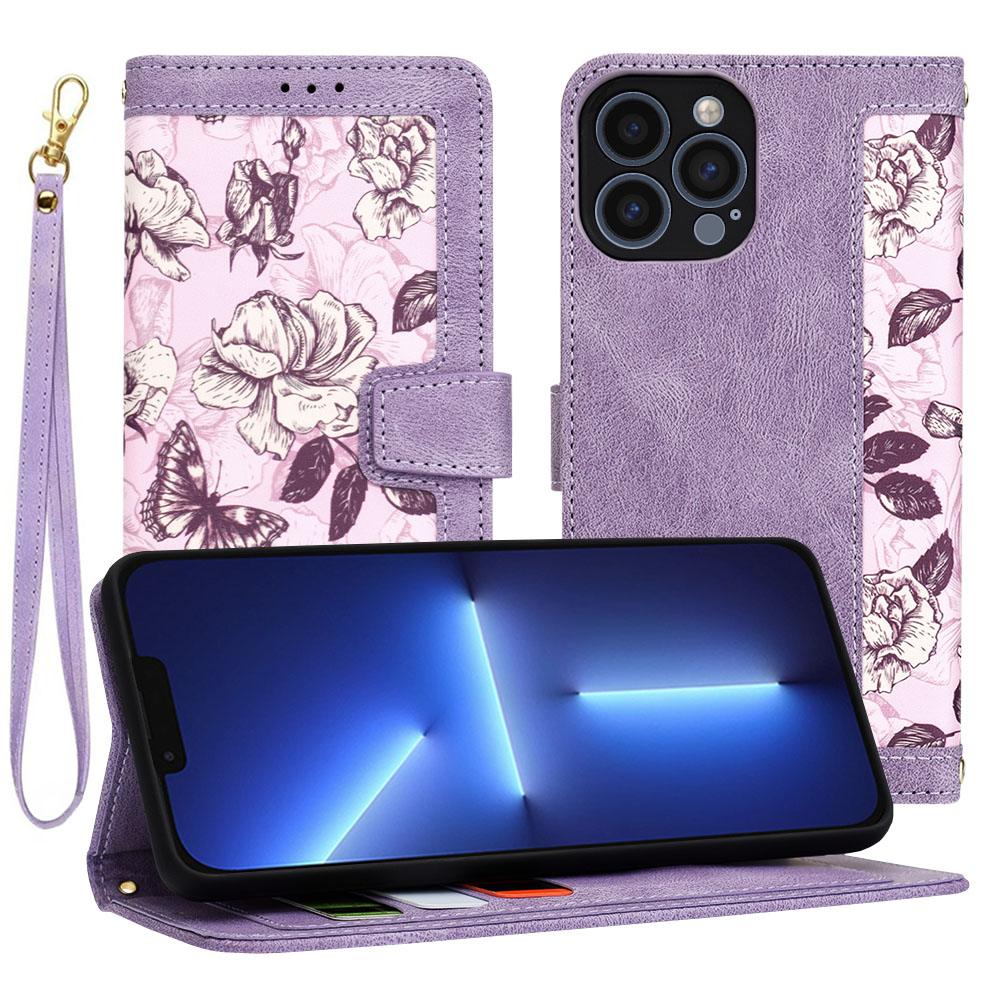 1458511 Étui portefeuille Techsuit FlipCraft pour iPhone 13 Pro Max - Mysterious Purple – Image 1
