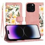 Étui portefeuille Techsuit FlipCraft pour iPhone 14 Pro Max - Sweetheart Pink