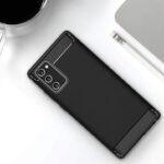 Coque Techsuit Carbon Silicone pour Samsung Galaxy Note 20 4G / Note 20 5G - Black – Image 4