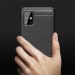 Coque Techsuit Carbon Silicone pour Samsung Galaxy A51 4G / A51 5G - Black – Image 3
