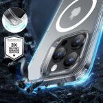 Coque MagSafe ESR Classic Hybrid HaloLock + film protecteur pour iPhone 16 Pro Max - Frosted Clear – Image 3