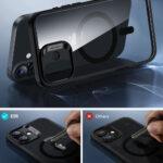 Coque MagSafe ESR Classic Hybrid HaloLock + film protecteur pour iPhone 16 Plus - Clear / Black – Image 6