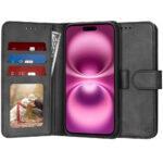 Étui portefeuille Techsuit Diary Book pour iPhone 16 Plus - Black