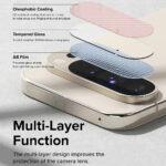 Lot de 3 protections d'objectif Ringke Camera Protector Glass pour Google Pixel 9 Pro - Clear – Image 6