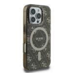 Coque Guess IML 4G Background MagSafe pour iPhone 16 Pro - Brown – Image 4