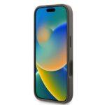 Coque Guess Leather Metal Logo Strass Crossbody avec cordon pour iPhone 16 - Brown – Image 3