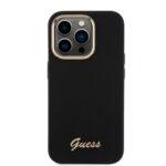 Coque Guess Silicone Logo Strass 4G pour iPhone 15 Pro - Black – Image 2