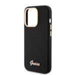 Coque Guess Silicone Logo Strass 4G pour iPhone 15 Pro - Black – Image 5