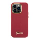 Coque Guess Silicone Logo Strass 4G pour iPhone 15 Pro - Red – Image 2