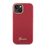 Coque Guess Silicone Logo Strass 4G pour iPhone 15 - Red – Image 2