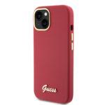 Coque Guess Silicone Logo Strass 4G pour iPhone 15 - Red – Image 4