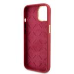 Coque Guess Silicone Logo Strass 4G pour iPhone 15 - Red – Image 6