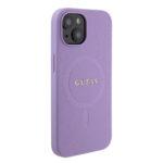 Coque Guess Saffiano MagSafe pour iPhone 15 - Purple – Image 4