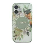 Coque Guess IML Flower & Tonal Circle MagSafe pour iPhone 16 Plus - Green – Image 3