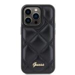 Coque Guess Quilted Metal Logo pour iPhone 15 Pro Max - Black – Image 2