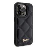 Coque Guess Quilted Metal Logo pour iPhone 15 Pro Max - Black – Image 4
