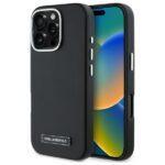 Coque Karl Lagerfeld Leather MagSafe pour iPhone 16 Pro - FW Metal Plate