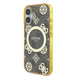 Coque Guess IML Peony On 4G Background MagSafe pour iPhone 16 - Brown – Image 3