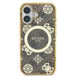 Coque Guess IML Peony On 4G Background MagSafe pour iPhone 16 - Brown – Image 2